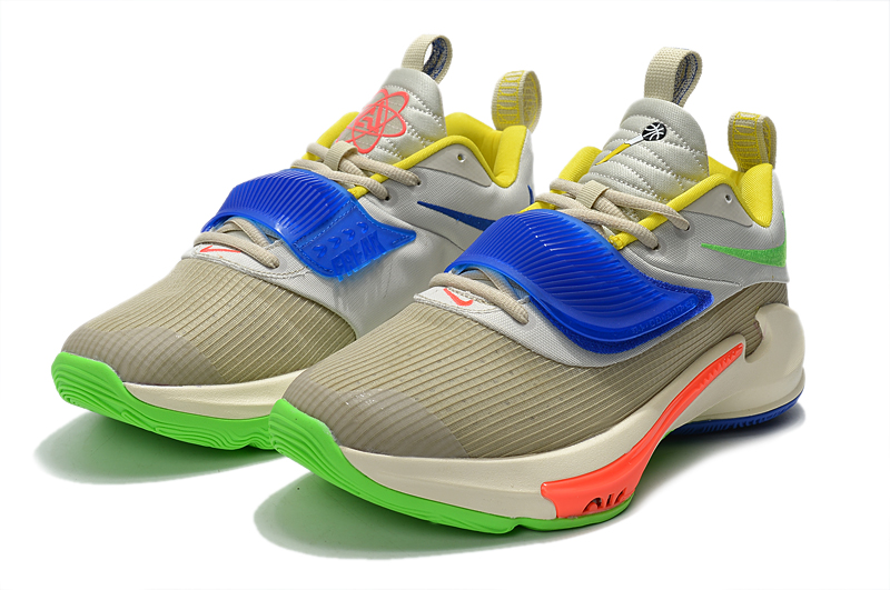2021 Men Nike Freak 3 Grey Blue Yellow Red Green Shoes - Click Image to Close